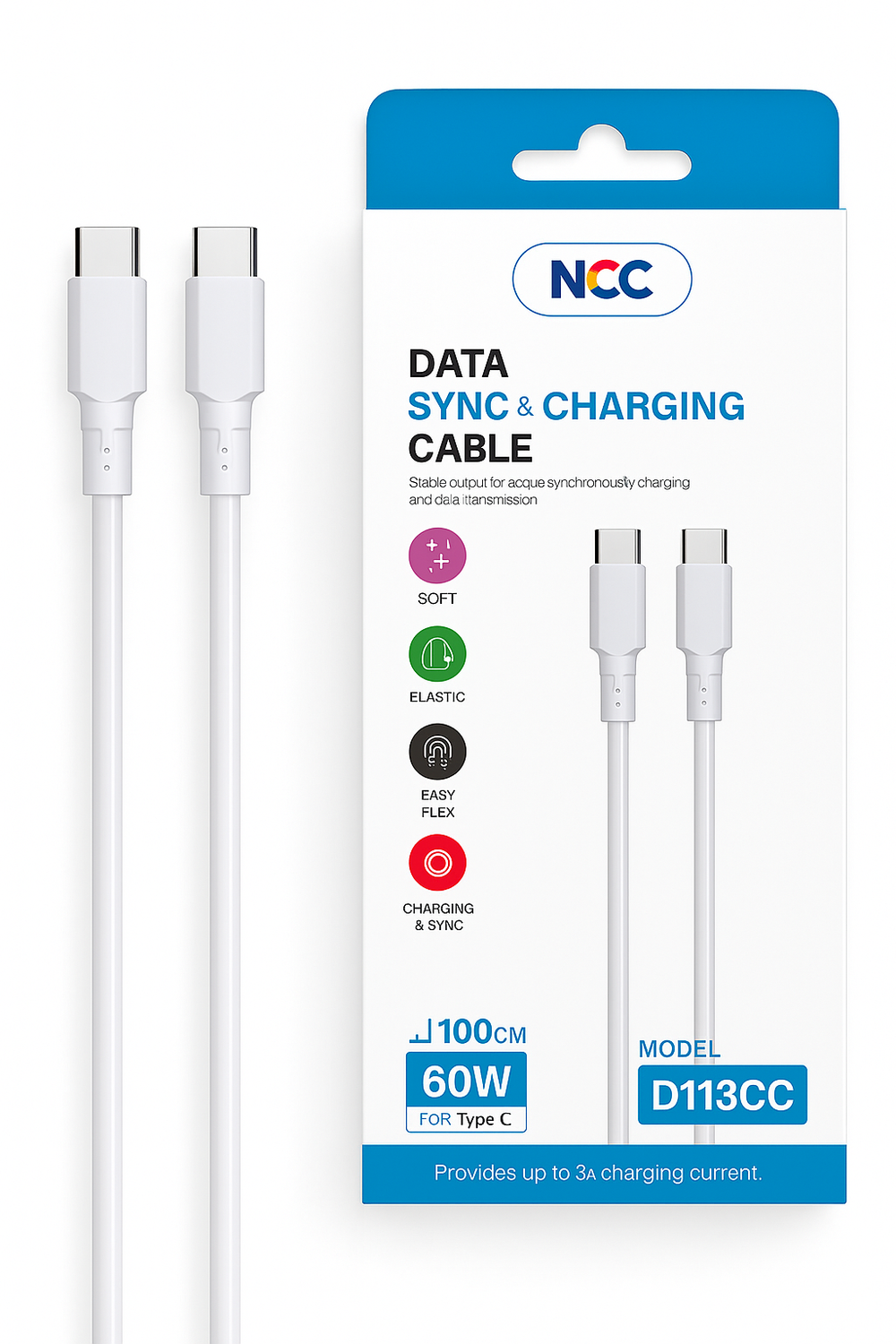 NCC 60W Type-C to Type-C Cable