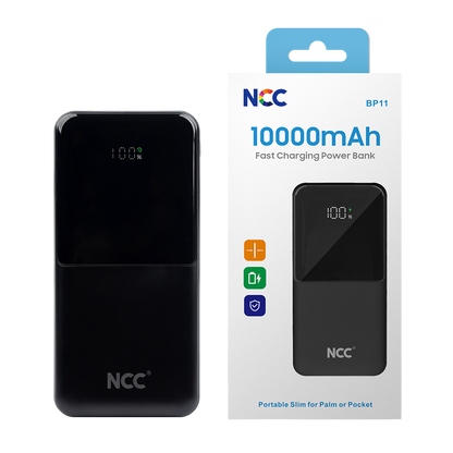 NCC BP11 10000mAh Power Bank – Triple Device Fast Charging with Smart Display
